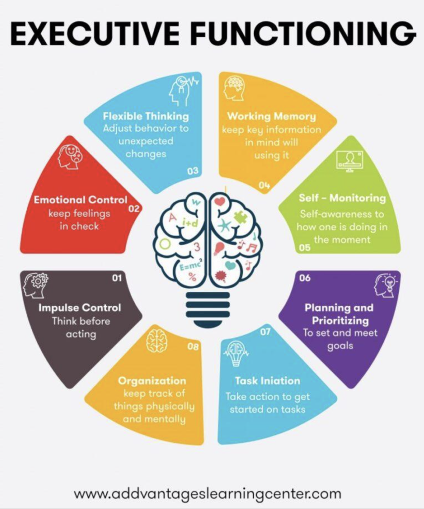 Figure 2 Executive functioning – from www.addvantageslearningcenter.com